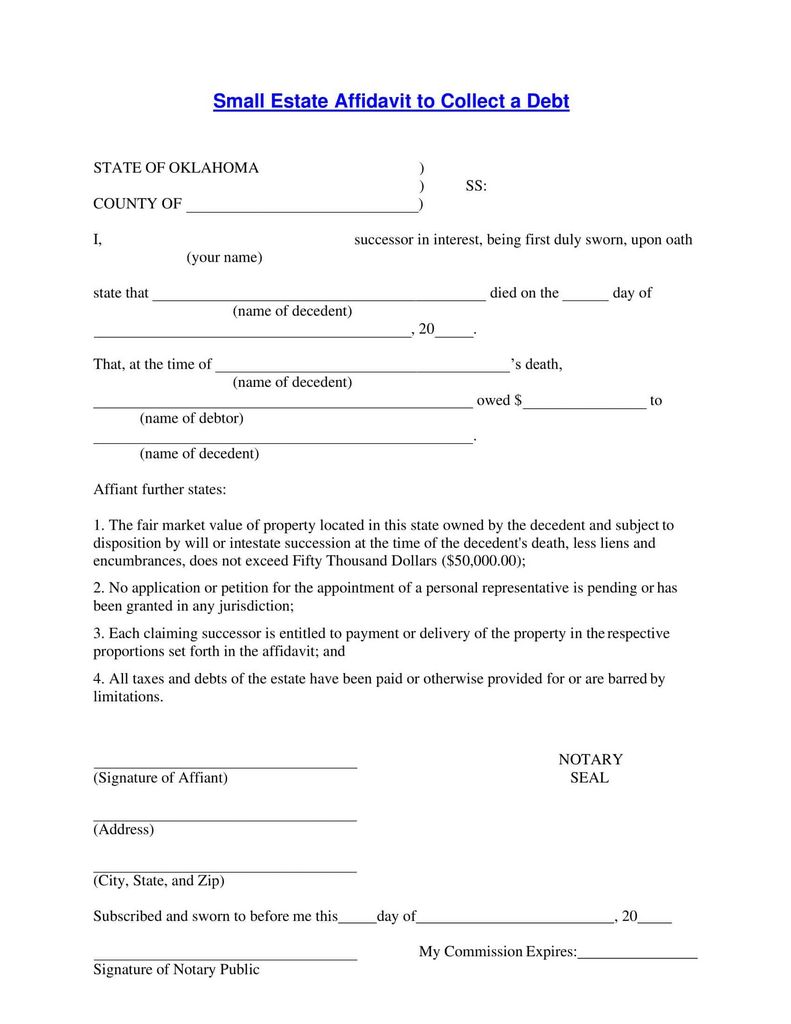 Comprehending the Small Estate Testimony and Simplified Probate Procedures Comprehending the Small Estate Testimony and Simplified Probate Procedures