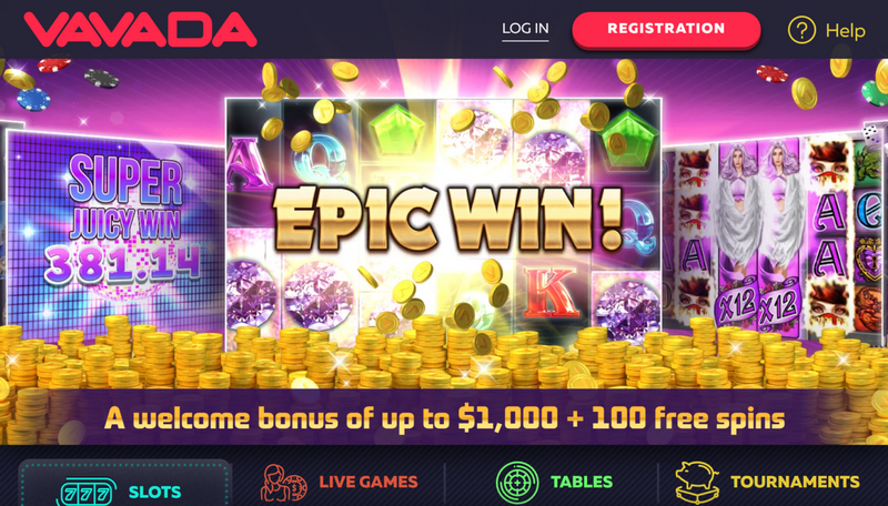 Регистрация и вход в казино VAVADA